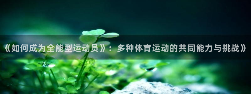 熊猫体育v3.新网页.org：《如何成为全能型运动员》：多种体育运动的共同能力与挑战》