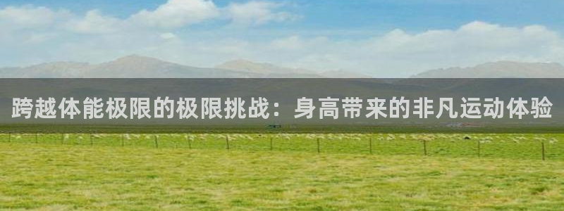 熊猫体育文化有限公司：跨越体能极限的极限挑战：身高带来的非凡运动体验
