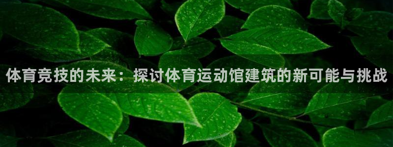 熊猫体育官网首页入口：体育竞技的未来：探讨体育运动馆建筑的新可能与挑战